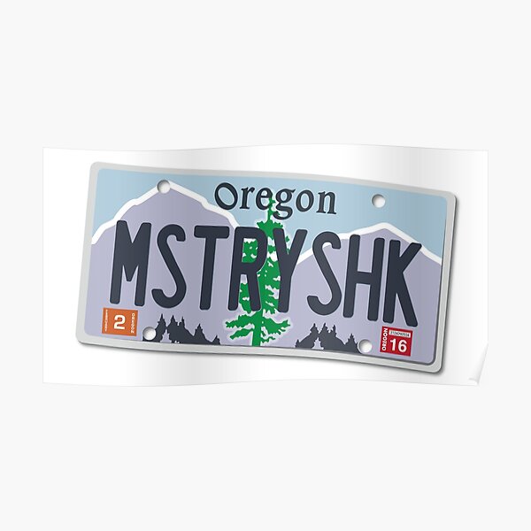 Mystery Shack Oregon License Plate Poster