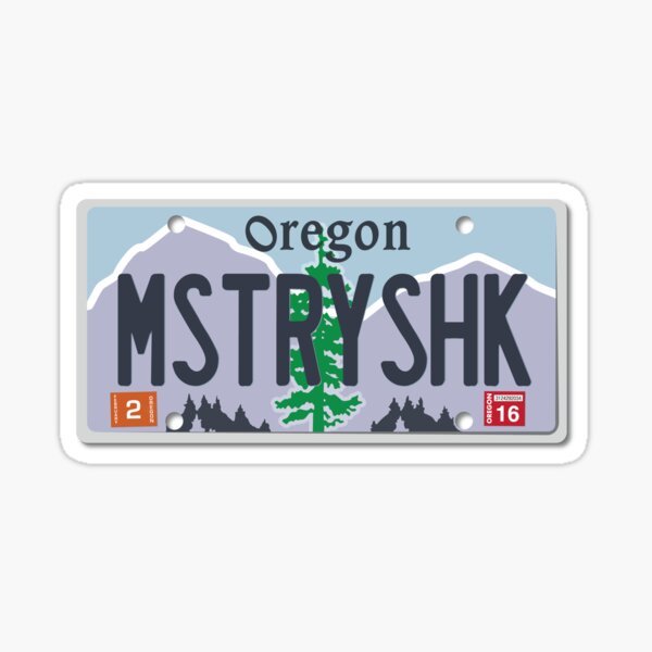 Mystery Shack Oregon License Plate Sticker