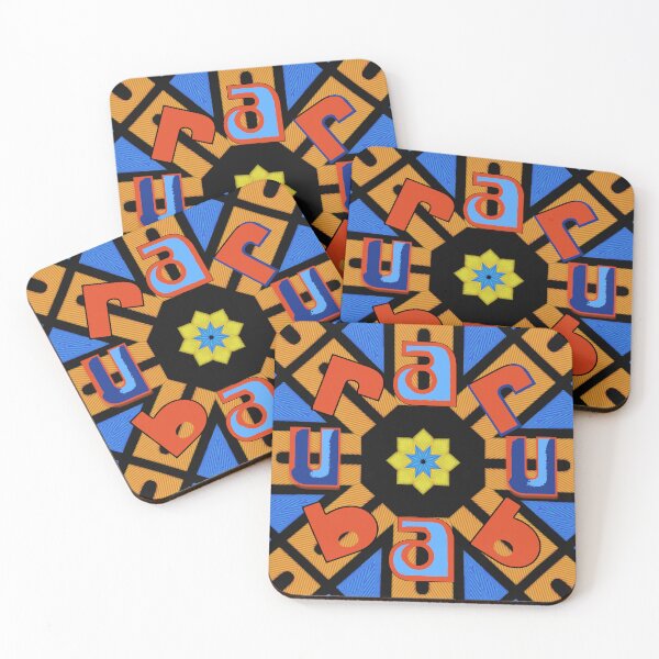 Item preview, ARUBA WORD GAME ABSTRACT PAINTING - ONE HAPPY ISLAND designed and sold by Ralek.