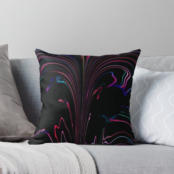 Item preview, Bright Neon Lines Flowing on Black Background Abstract Art Design designed and sold by adriturner.