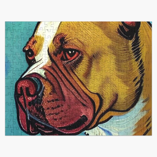 Pit Bull Terrier Mommy Jigsaw Puzzle for Sale by Blok45