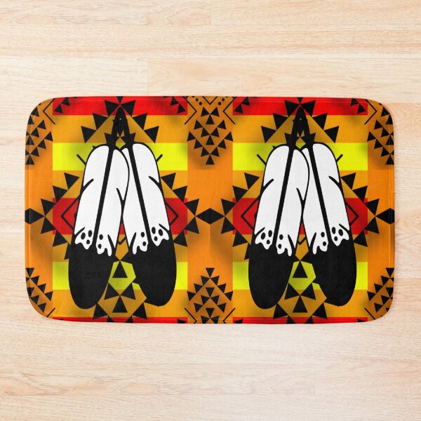 Item preview, Orange / Fire Color / Black Double Feather Native Print designed and sold by JMWCD.