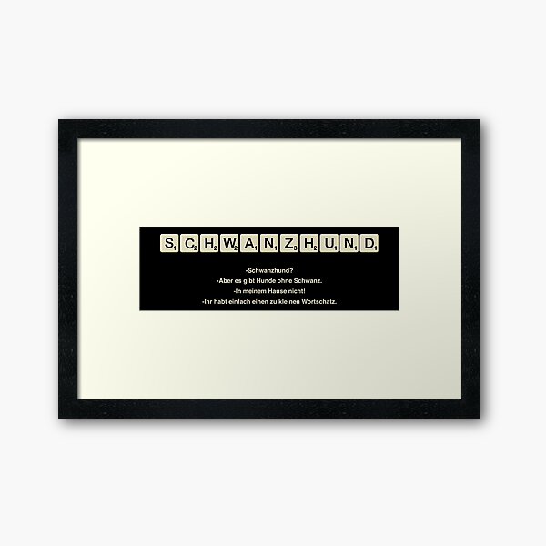 Item preview, Tailed Dog - Loriot - TV Kult - German - scrabble designed and sold by Boogosh.