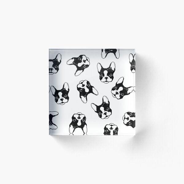 French bulldog pattern Bloque acrílico