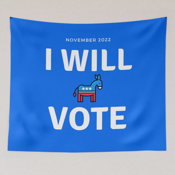 Item preview, I Will Vote, Democratic, November 2022 designed and sold by JoesCornerStore.
