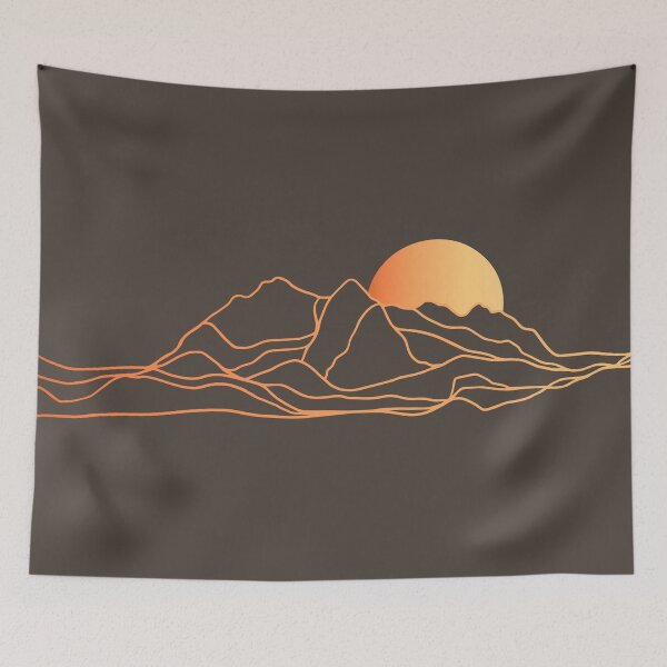 Item preview, Golden Sun Rising Behind Mountain designed and sold by RED by Arcanum Studio.