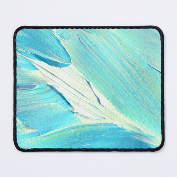 Item preview, Pastel Aqua Blue Abstract Broad Brush Strokes Painting designed and sold by DEC02.