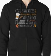 Fall Feelings Zipped Hoodie