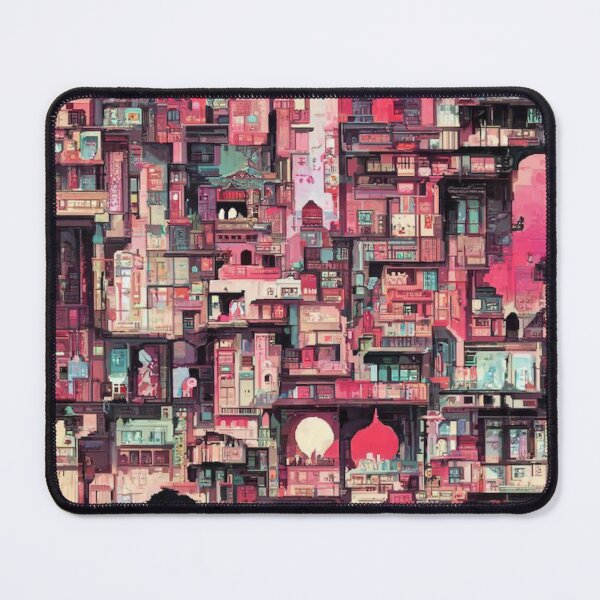 Item preview, Pixelated pink city. designed and sold by Misterplankton.