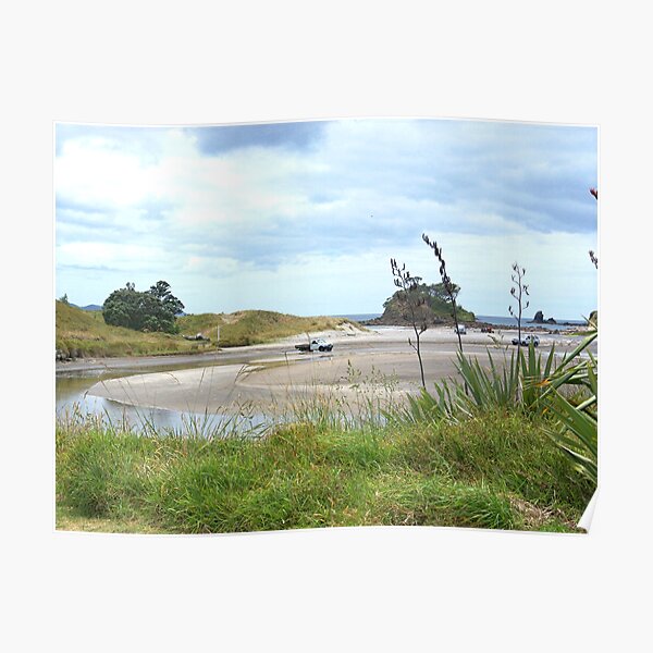 "End of the Bay....Medlands Beach, Great Barrier Island." Poster for