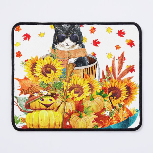 Item preview, Cute fall kitty and pumpkin designed and sold by ibelieveimages.