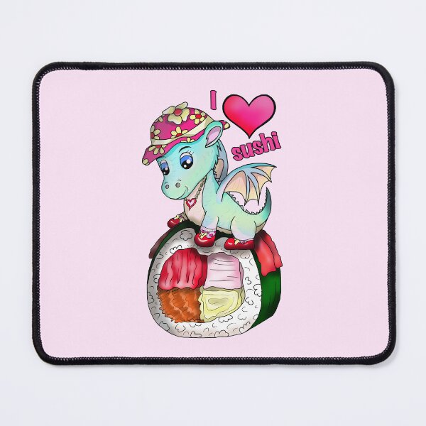 Item preview, kawaii sushi pretty dragon roll designed and sold by CuisineCat.
