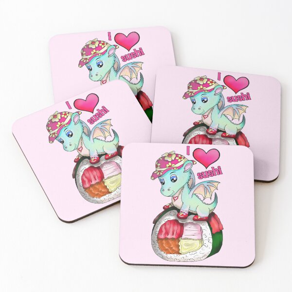 Item preview, kawaii sushi pretty dragon roll designed and sold by CuisineCat.