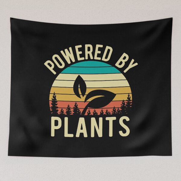 Artikelvorschau, Powered By Plants, Vegan Power, Vegan Live, Lebensstil entworfen und verkauft von Shirtflyer.