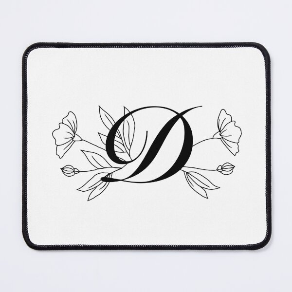 Item preview, Cursive Floral Letter D designed and sold by Lauren Kenney.