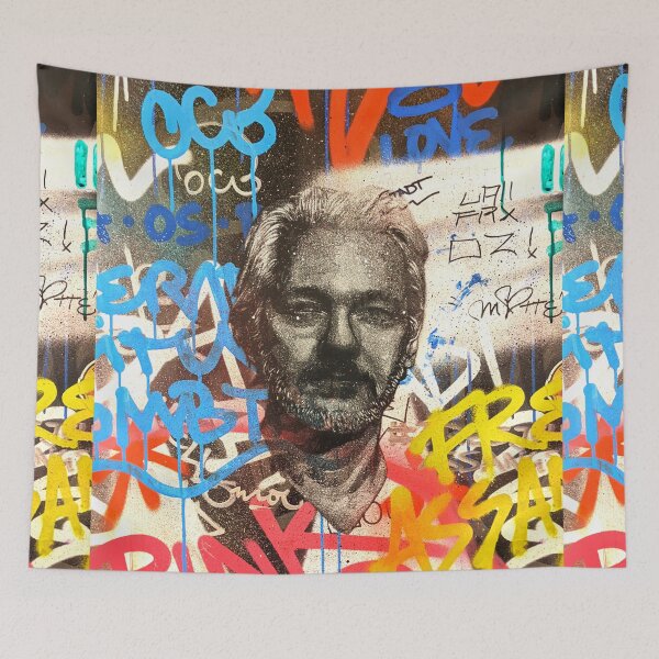 Item preview, Julian Assange Graffiti Pop Art designed and sold by WE-ARE-BANKSY.