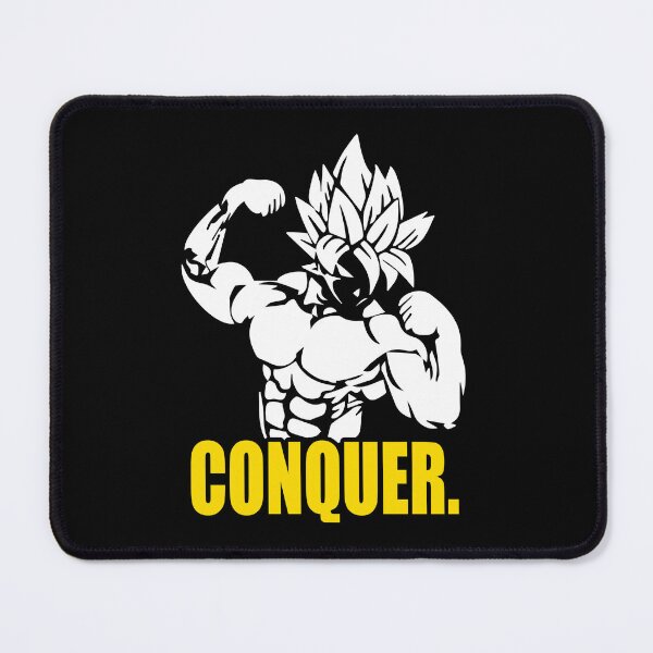 Item preview, CONQUER, Anime Gym Motivation - Dragon Ball - Super Saiyan designed and sold by veggieflex.