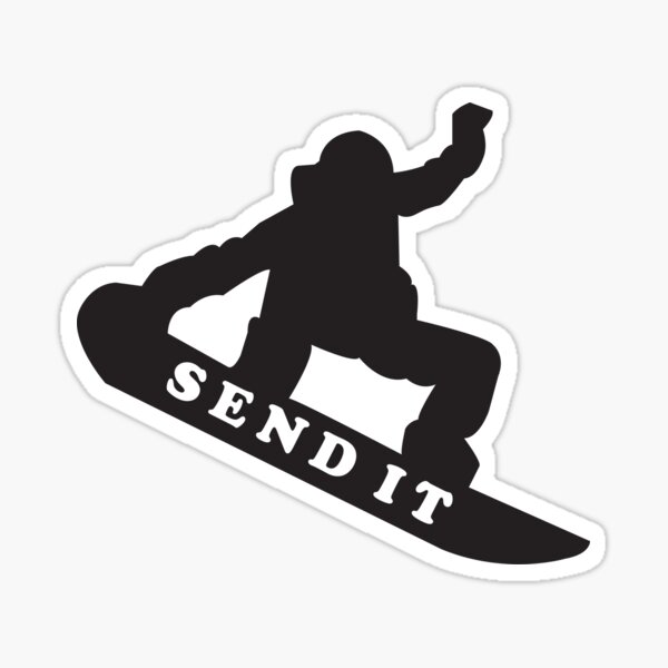 Snowboard Send It Icon Sticker for Sale by sendithomie