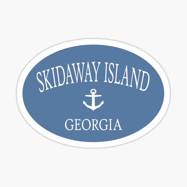 "Skidaway Island Anchor Blue Oval" Sticker for Sale by TGKelly