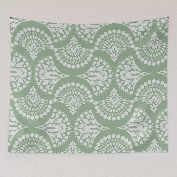 Item preview, Sage Green Aesthetics Ornate Boho Pattern designed and sold by meggydesigns.