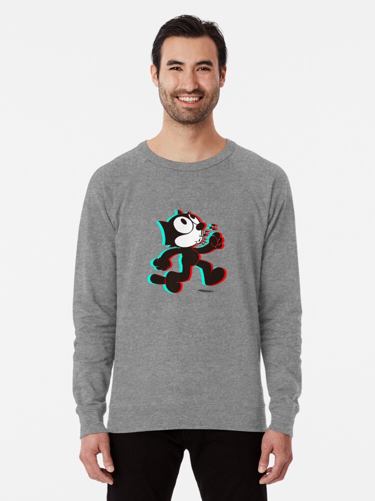 Felix The Cat 3d Lightweight Sweatshirt By Animenox Redbubble