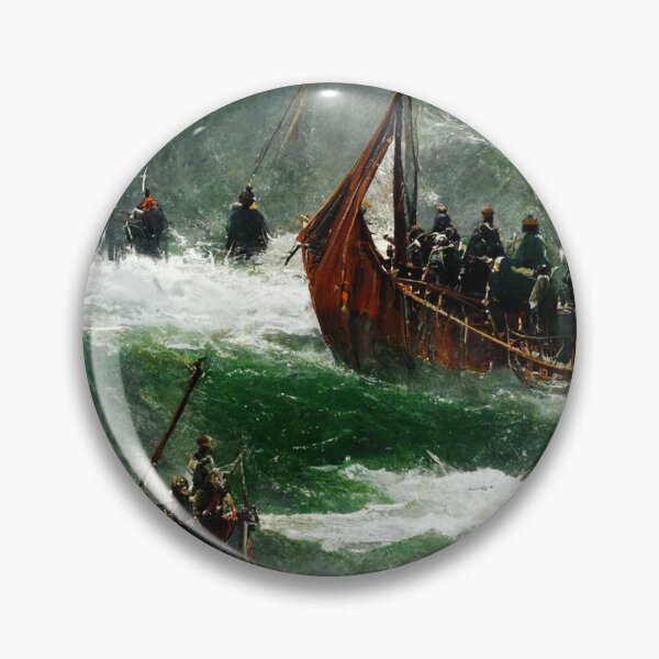Item preview, Longboat With Warriors designed and sold by shokA Design.