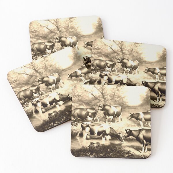 Item preview, Cows In Pasture Rustic Look designed and sold by BlissHeaven.