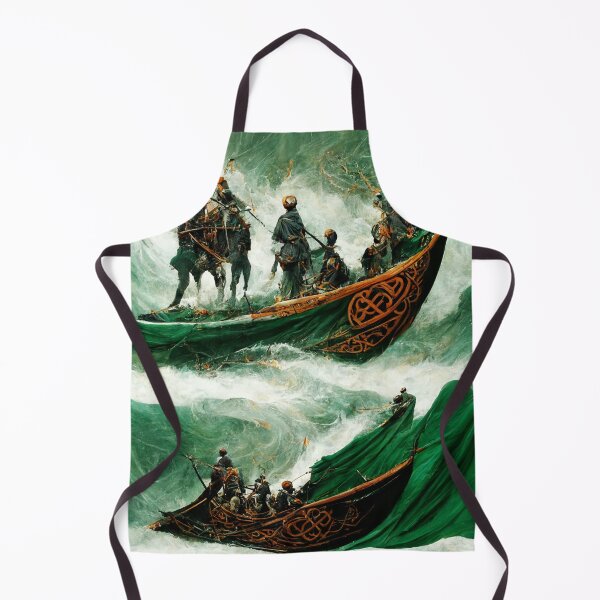 Item preview, Longboat With Warriors designed and sold by shokA Design.