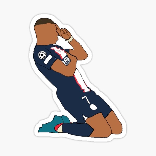 Sticker Foot Mbappé - Sticker Autocollant Mural Déco Football