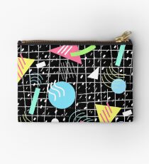 Memphis Style Vibes (Dark) Zipper Pouch