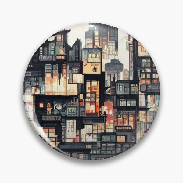 Item preview, Black pixel city designed and sold by Misterplankton.