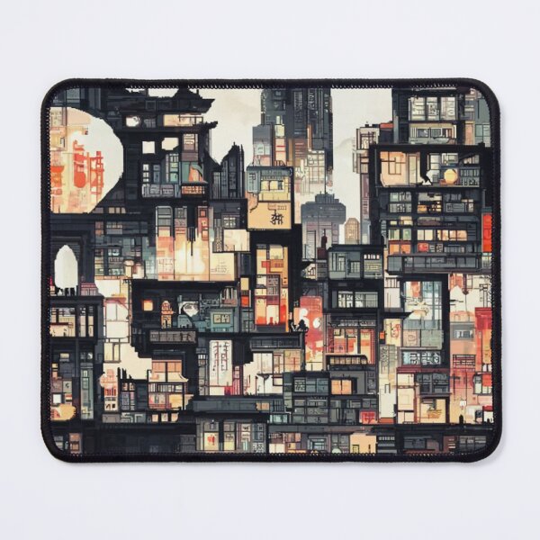 Item preview, Black pixel city designed and sold by Misterplankton.