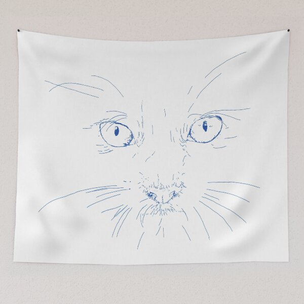 Artikelvorschau, Katzenaugen, blau zeichnend entworfen und verkauft von dnparker.