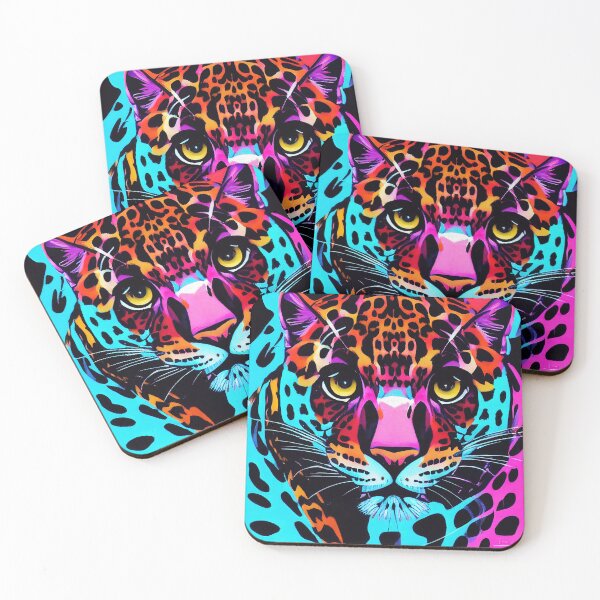 Item preview, Leopard, popart, synthwave , colorfull designed and sold by PeanutArtCorner.