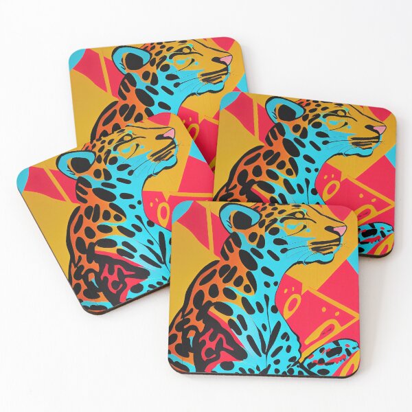 Item preview, Leopard, popart, synthwave , colorfull designed and sold by PeanutArtCorner.