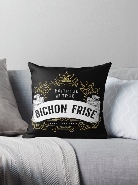 Bichon Frisé: Faithful & True Dog Throw Pillow