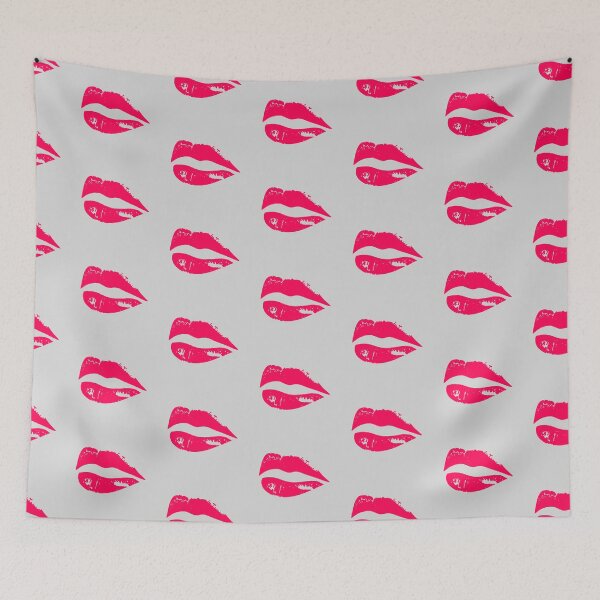 Item preview, red lips poster vintage lipstick print design  designed and sold by Nnone.
