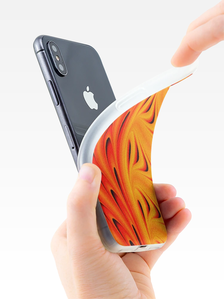 Thumbnail 4 of 5, iPhone Case, Orange Ripple designed and sold by TiltedCode.