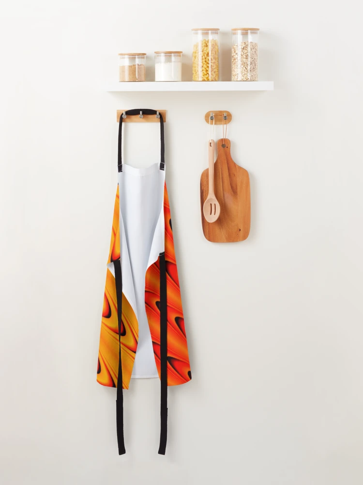 Thumbnail 2 of 6, Apron, Orange Ripple designed and sold by TiltedCode.