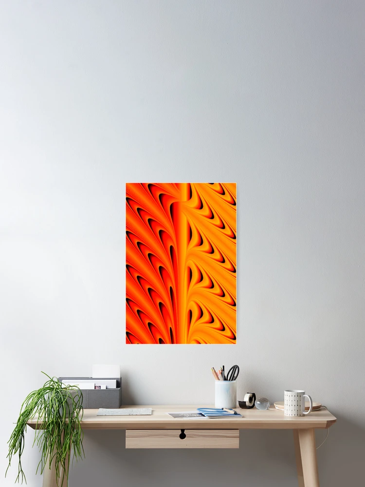 Thumbnail 2 of 3, Poster, Orange Ripple designed and sold by TiltedCode.