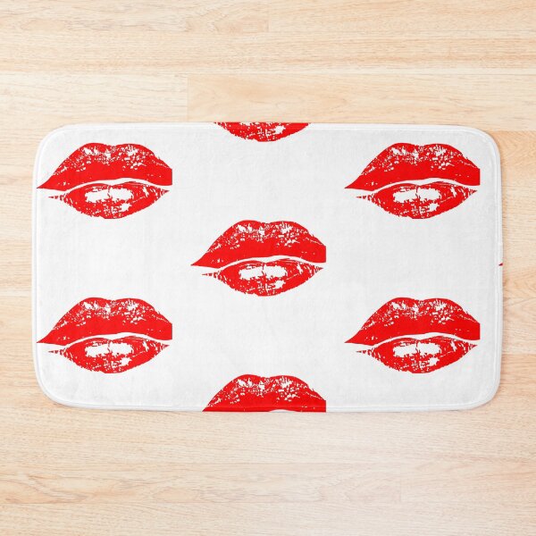 Item preview, red lips poster vintage lipstick print design  designed and sold by Nnone.