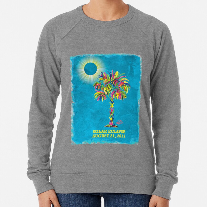 Solar Eclipse 2017 Lightweight Sweatshirt