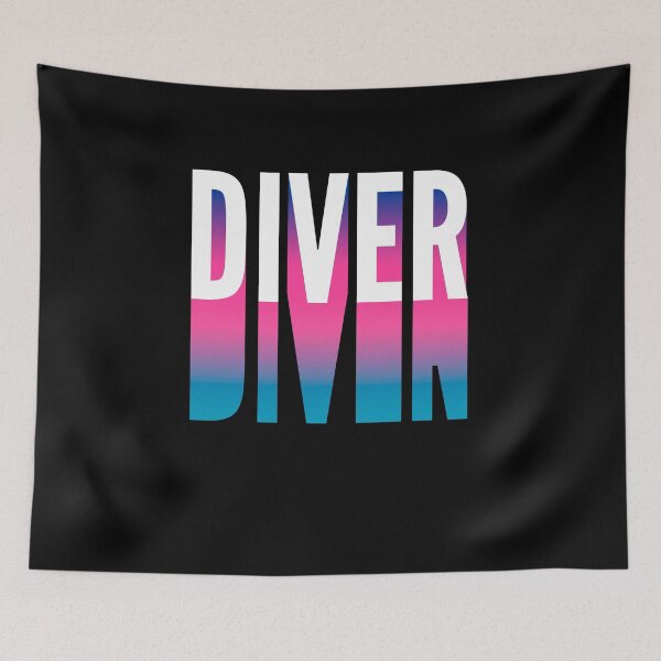 Item preview, Diver With Long Gradient Shadow designed and sold by SVPOD.