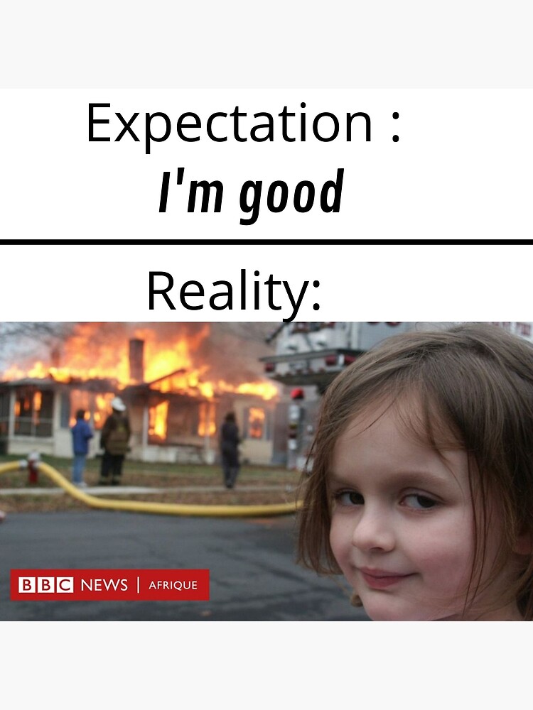 "Expectation vs. Reality" Poster for Sale by vintage7777 Redbubble