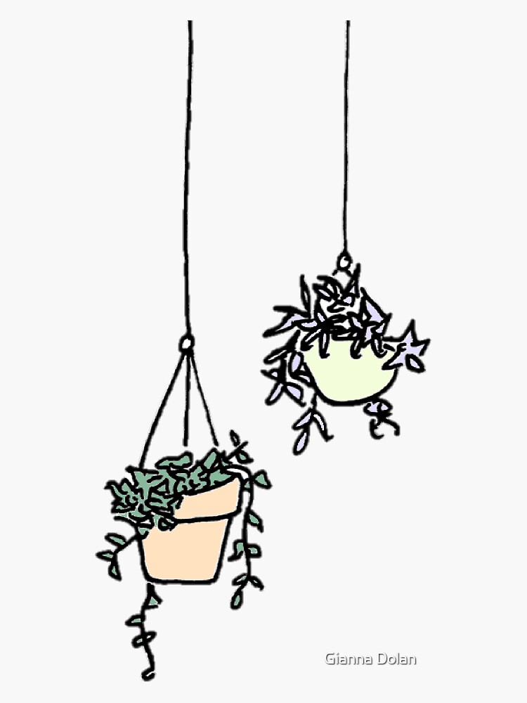 Thumbnail 3 of 3, Sticker, hanging planters designed and sold by Gianna Dolan.