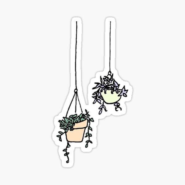 hanging planters Sticker