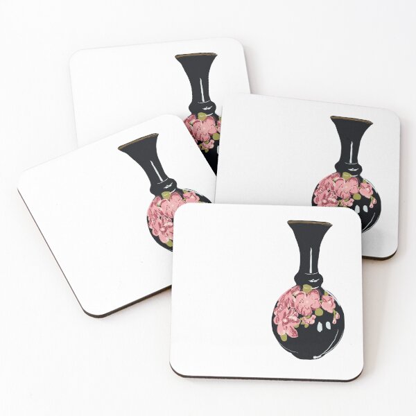 Aperçu de l'œuvre Vase Noir Antique Fleurs Roses créée et vendue par Antique-Gifts.
