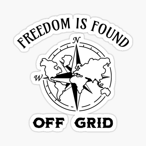 Item preview, Freedom is found off grid designed and sold by FoxPawsdesigns.