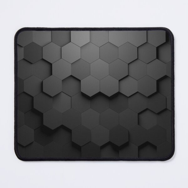 Item preview, Black hexagon honeycombs shifted mosaic abstract background pattern  designed and sold by UDDesign.