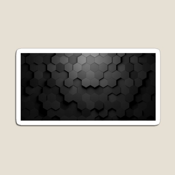 Aperçu de l'œuvre Nids d'abeilles hexagones noirs décalés motif de fond abstrait mosaïque créée et vendue par UDDesign.